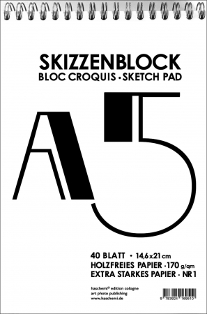 A5-SKIZZENBLOCK-NR. 01-40 BLÄTTER-SKETCH PAD-BLOC CROQUIS